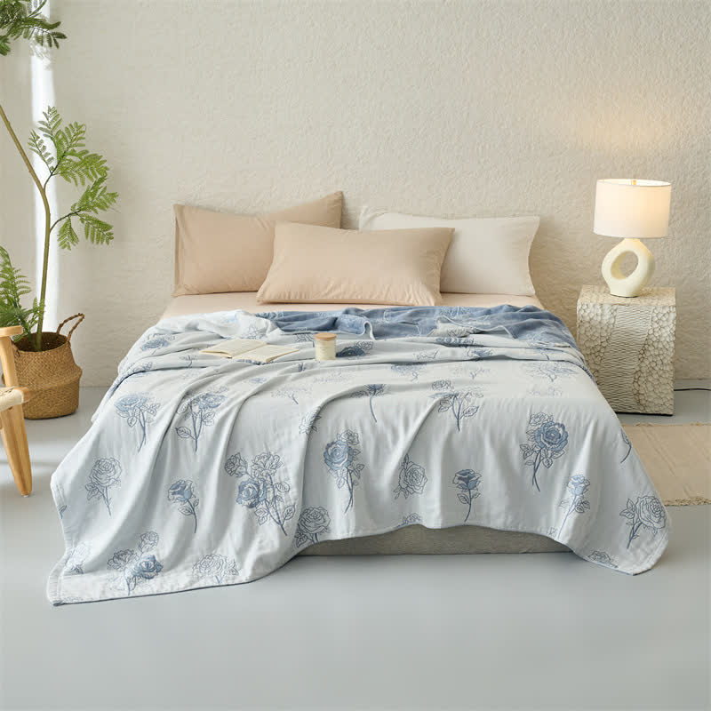 Jacquard Four Layers Cotton Gauze Quilt