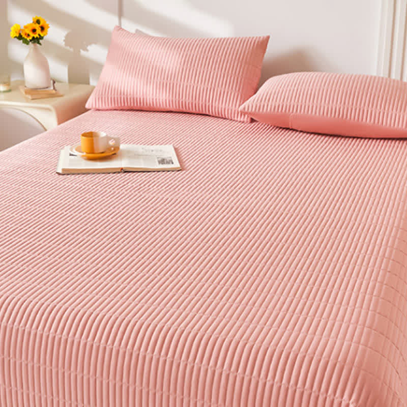 Solid Color Soft Reversible Coverlet Blanket