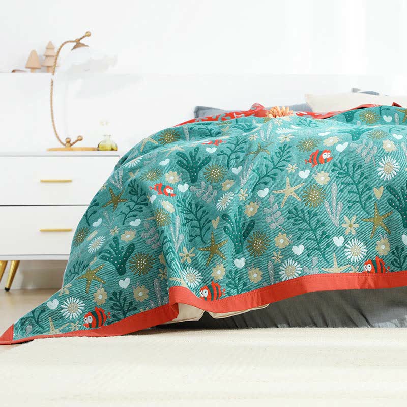 Ownkoti Vintage Reversible Coverlet Soft Floral Quilt