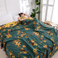 Magpie Floral Cotton Reversible Tassel Quilt