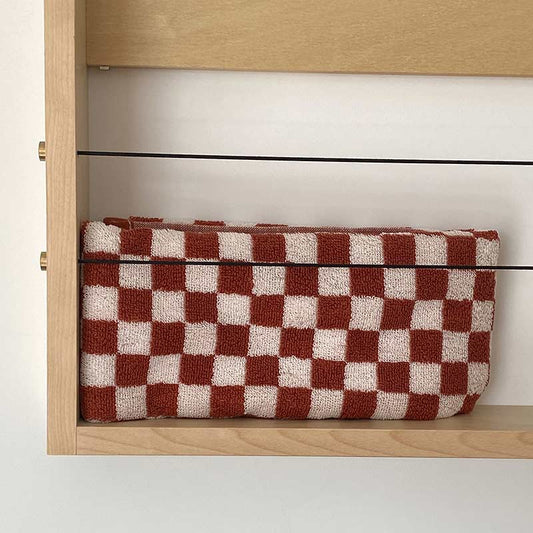 Ownkoti Checkerboard Plaid Colorblock Bath Towel Set - image 1