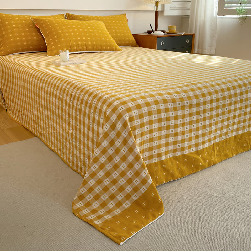 Breathable Cotton Gauze Modern Style Coverlet