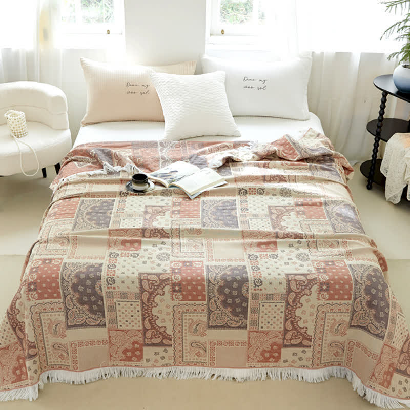 Summer Breathable Tassel Cotton Gauze Quilt