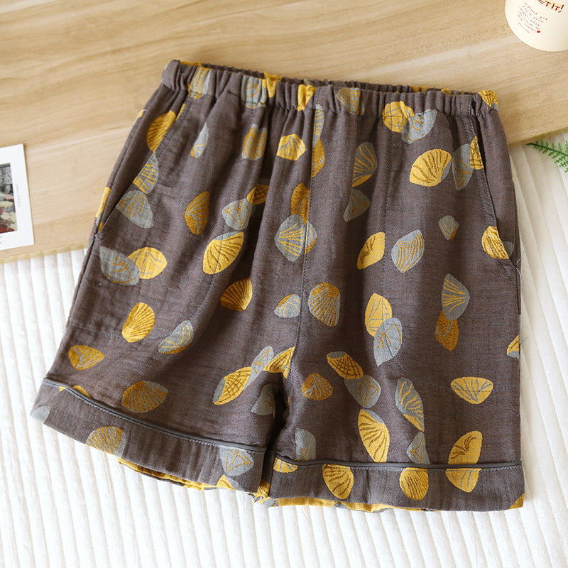 Cotton Gauze Shell Breathable Pajama Shorts