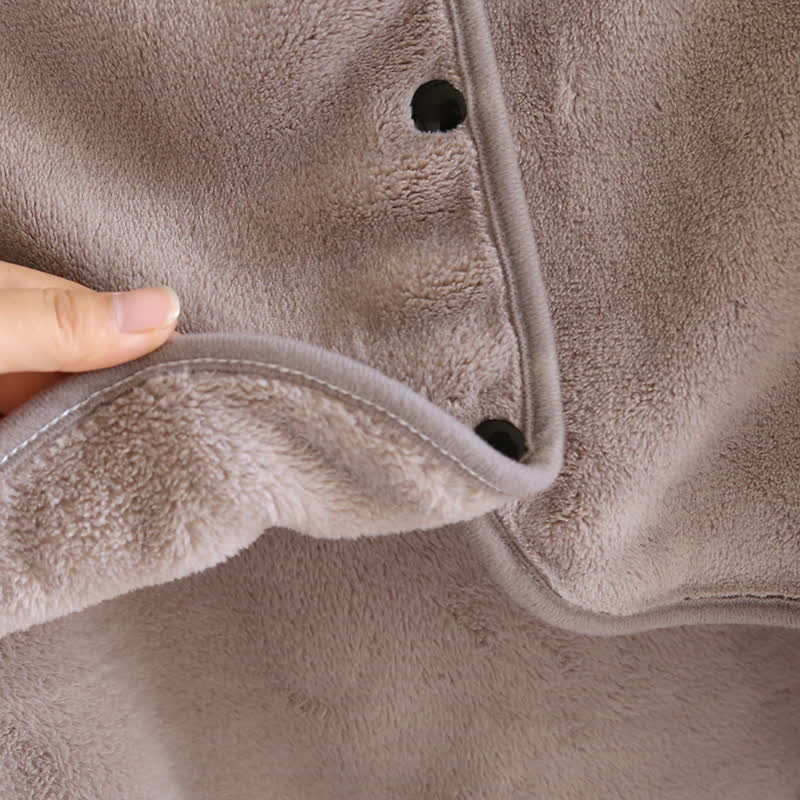 Solid Color Soft Flannel Shawl Blanket - image 8