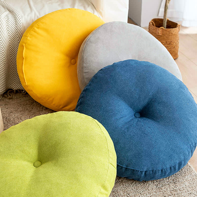 Solid Color Round Shape Seat Cushion