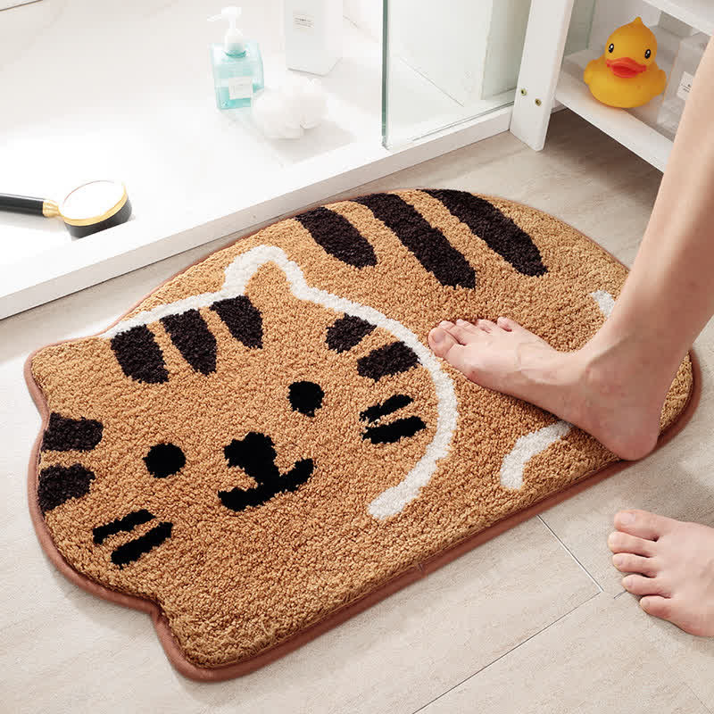 Absorbent Non-slip Cute Cat Bath Mat