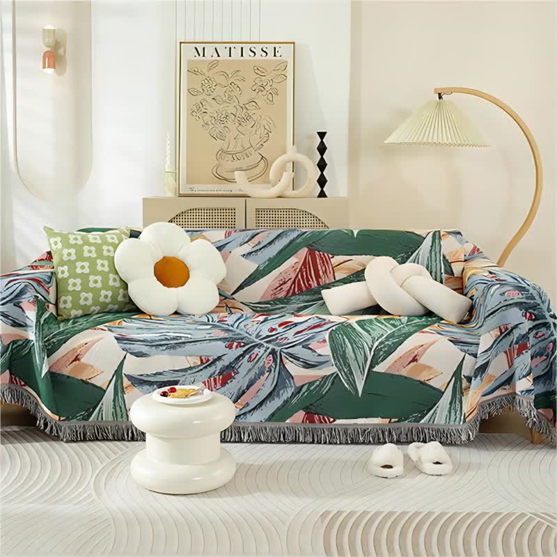 Tropical Style Rainforest Soft Sofa Protector