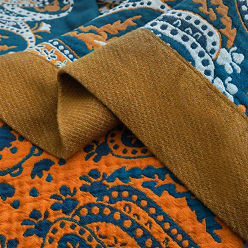 Flower Cotton Gauze Quilt Reversible Blanket - image 17