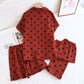 Heart Print Pure Cotton Pajama Set(3PCS) - image 2