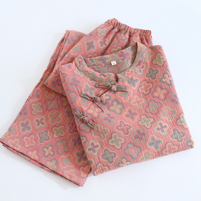 Yarn-dyed Jacquard Cotton Loungewear Set - image 2