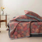 Ownkoti Ginkgo Leaf Three Layers Cotton Gauze Quilt - Quilt with 2pcs Pillowcases - Purple & Pink - Cal King - image 8
