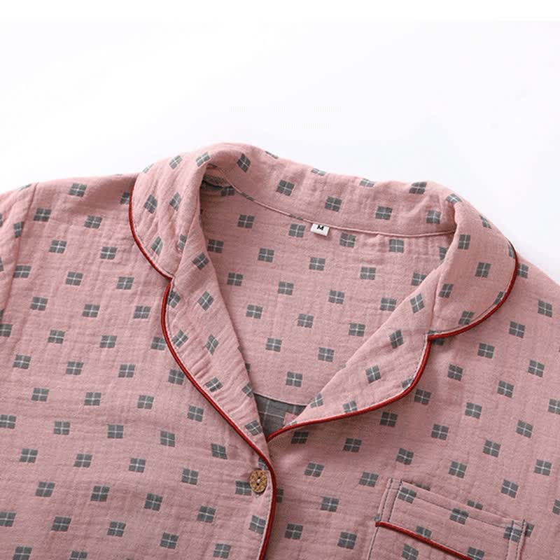 Checkered Jacquard Cotton Loungewear Set - image 2