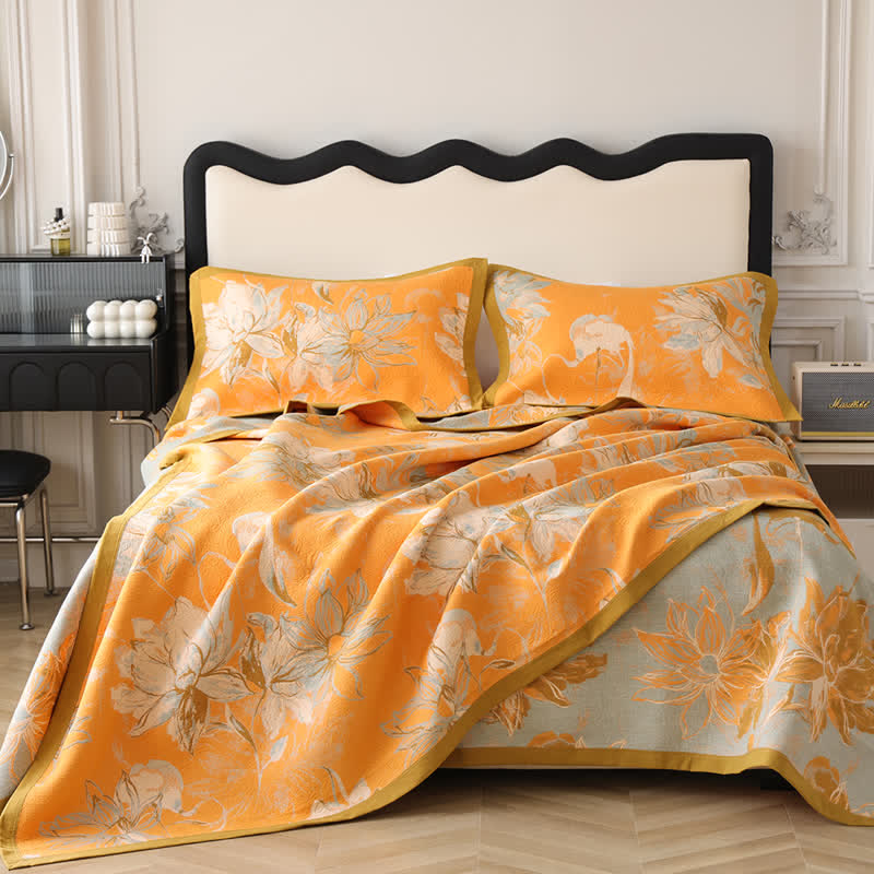 Ownkoti Blossoming Flower Cotton Gauze Breathable Quilt - image 1