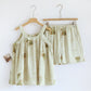 Flower Bamboo Fiber Tank Top Loungewear Set - image 0