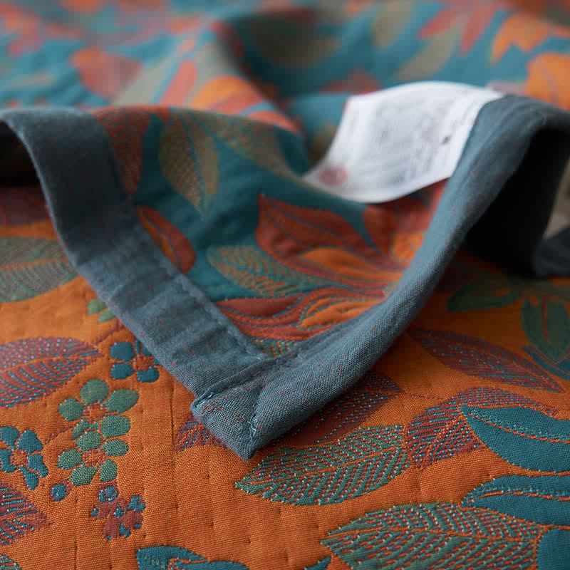 Pure Cotton Yarn-dyed Blooming Flower Quilt - image 17