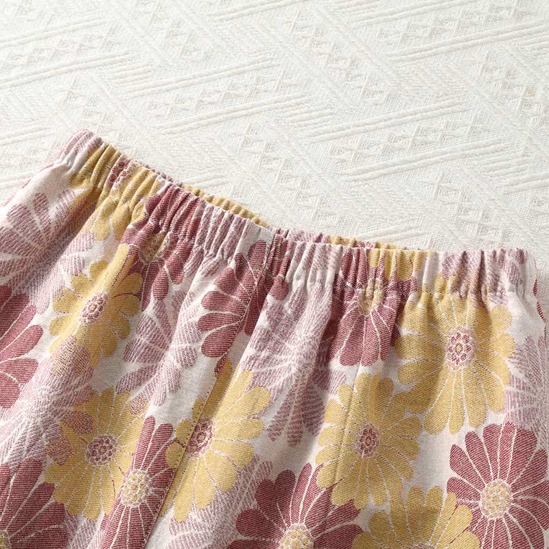 Pure Cotton Yarn-dyed Jacquard Loungewear Set - image 4