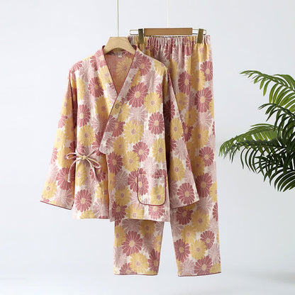 Pure Cotton Yarn-dyed Jacquard Loungewear Set