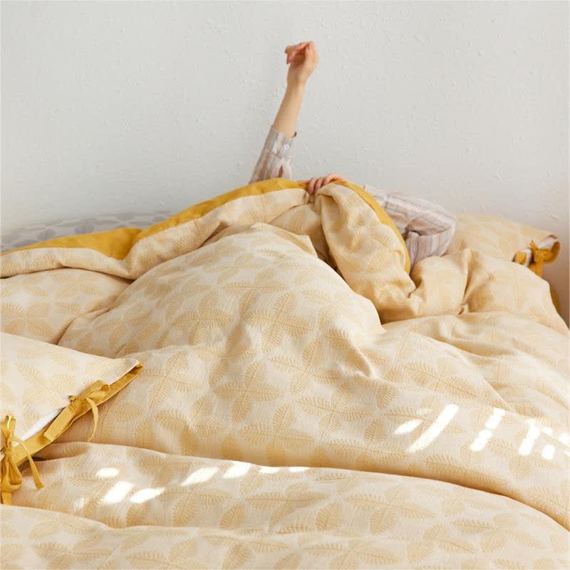 Jacquard Tie Cotton Gauze Bedding Set (4PCS) - image 3