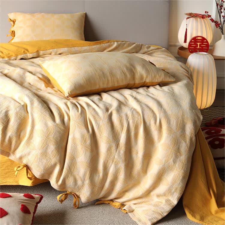 Jacquard Tie Cotton Gauze Bedding Set (4PCS) - image 7