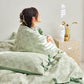 Jacquard Tie Cotton Gauze Bedding Set (4PCS) - Green - King - image 12