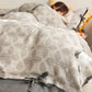 Jacquard Tie Cotton Gauze Bedding Set (4PCS) - Gray Brown - King - image 22