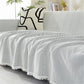 Chenille Herringbone Tassel Couch Cover - Off-white - 71" x 205" - image 7
