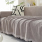 Chenille Herringbone Tassel Couch Cover - Gray Brown - 71" x 205" - image 8