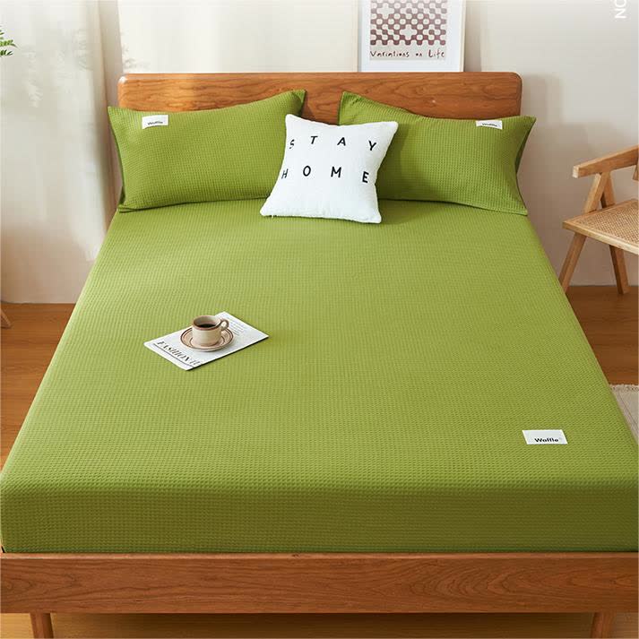 Pure Cotton Waffle Texture Fitted Sheet - image 1
