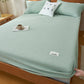 Pure Cotton Waffle Texture Fitted Sheet - Mint Green - Sheet with 2pcs Pillowcases - King - image 8