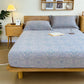 Pure Cotton Jacquard Vintage Fitted Sheet - Light Purple - Sheet with 2pcs Pillowcases - King - image 10