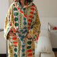 Colorful Vegetable Pattern Cotton Hooded Bathrobe - image 7