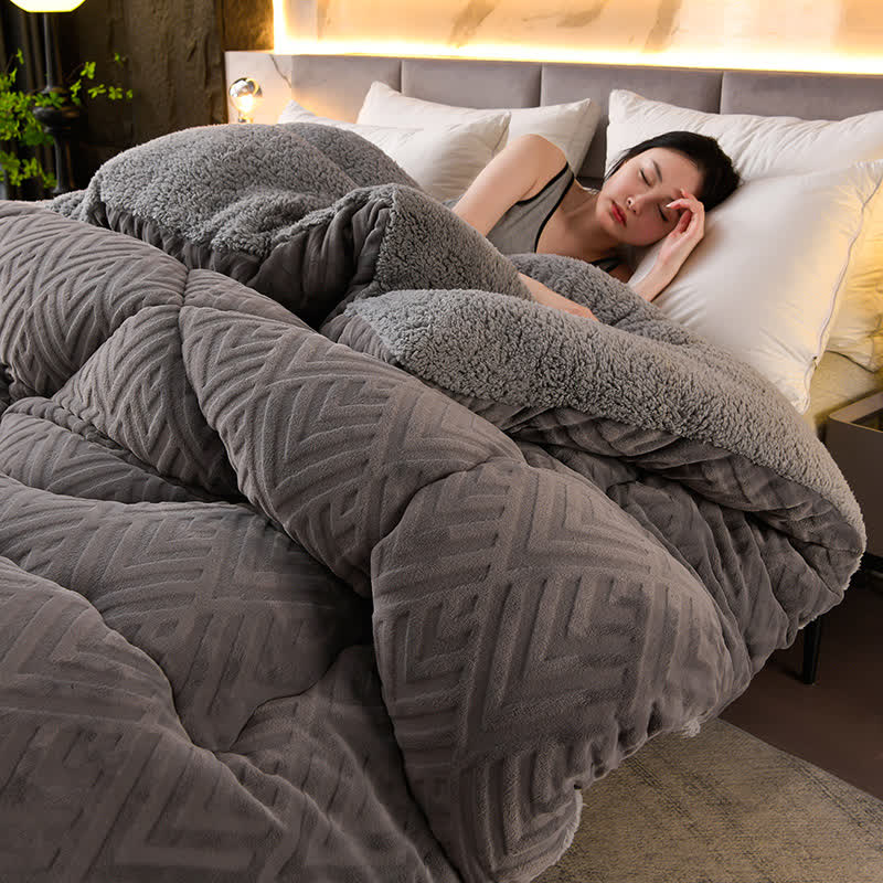Thick Sherpa Winter Blanket with Quilt Core - image 8