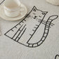 Cute Cat Chenille Soft Sofa Protector