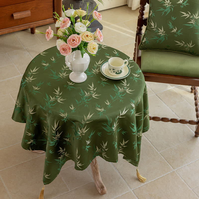 Rustic Bamboo Tassel Elegant Tablecloth - image 2