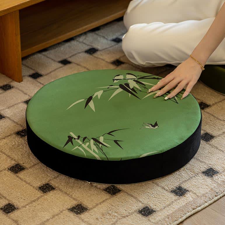 Round Shape Pastoral Bamboo Floor Cushion