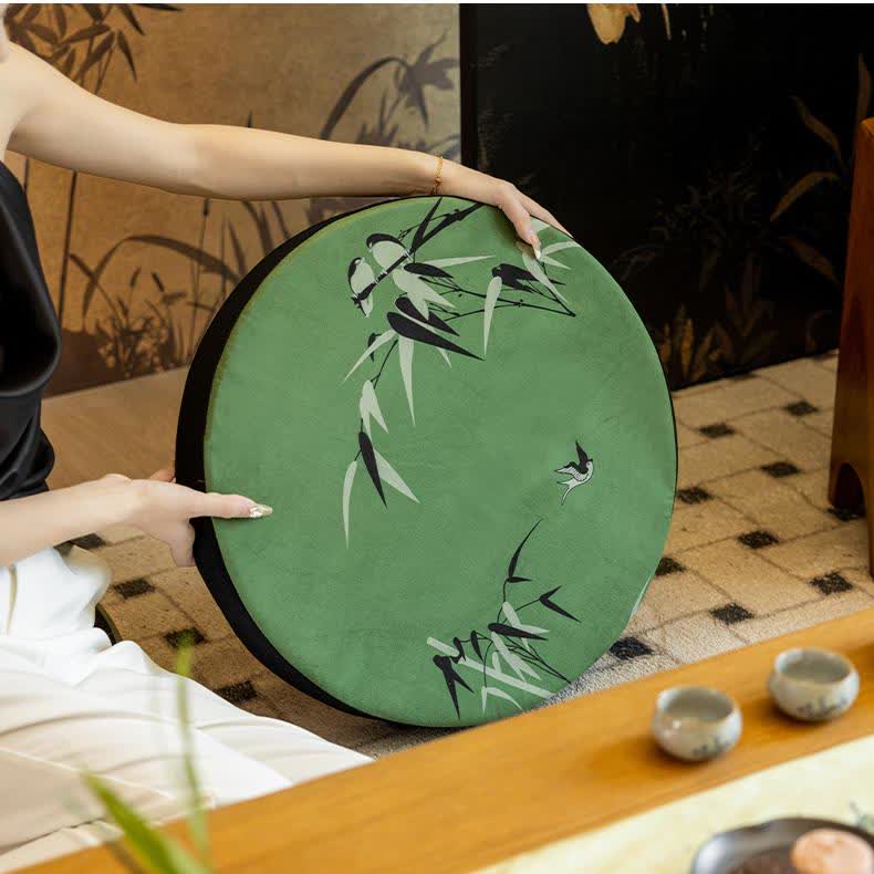 Round Shape Pastoral Bamboo Floor Cushion - image 3