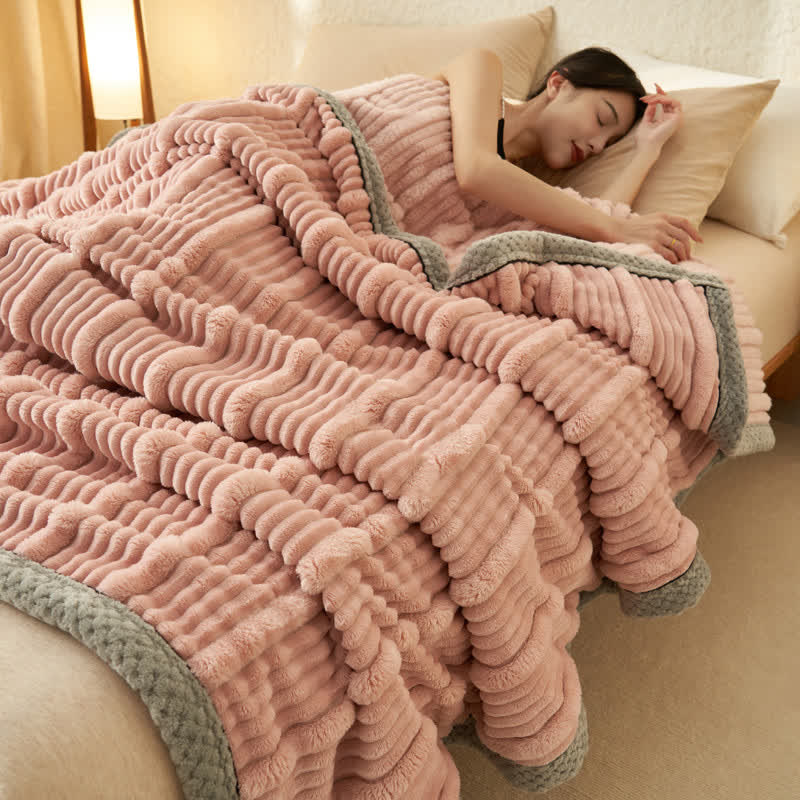 Solid Color Soft Fleece Warm Blanket