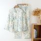 Refresh Cotton Gauze Kimono Pajama Set  - Light Blue - XL - image 8