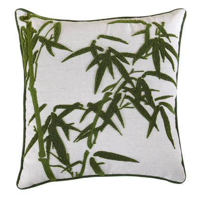 Elegant Embroidered Bamboo Decorative Pillowcase