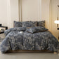 Vintage Jacquard Floral Cotton Bedding Set (4PCS)