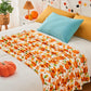 Halloween Pumpkin Sunflower Flannel Blanket