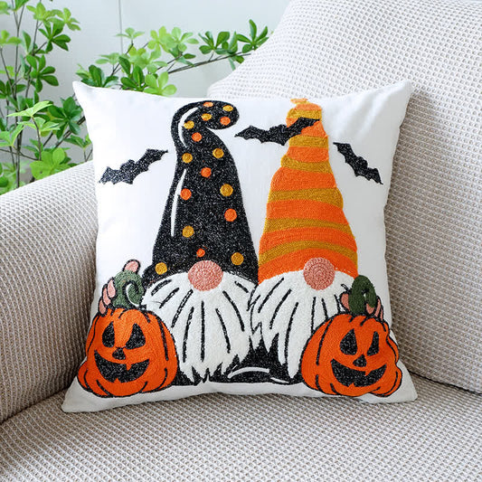 Halloween Embroidered Pumpkin Pillowcase