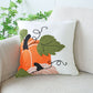 Halloween Embroidered Pumpkin Pillowcase