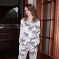 Modern Zebra Casual Cardigan Pajama Set