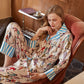 Skiing Print Leisure Breathable Pajama Set