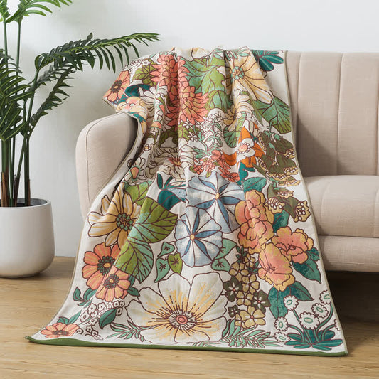 Pure Cotton  Floral Bath Towel Beach Towel