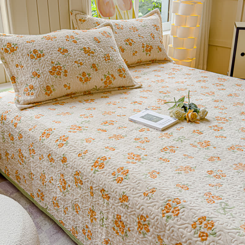 Refresh Flower Warm Velvet Bedding Set(4PCS)