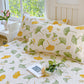 Rustic Ginkgo Leaf Velvet Bedding Set(4PCS)