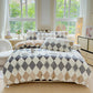 Diamond Print Winter Warm Bedding Set(4PCS)